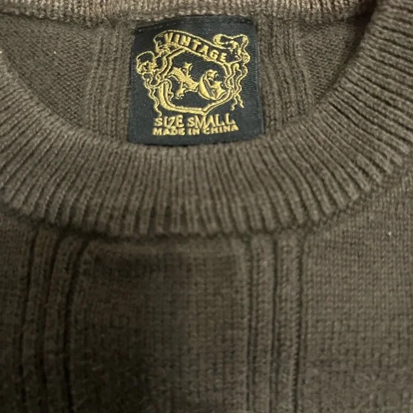 🌿Vintage. Sz. Small (8). Chocolate Brown With Baby Blue & White Stripes. - Picture 2 of 3